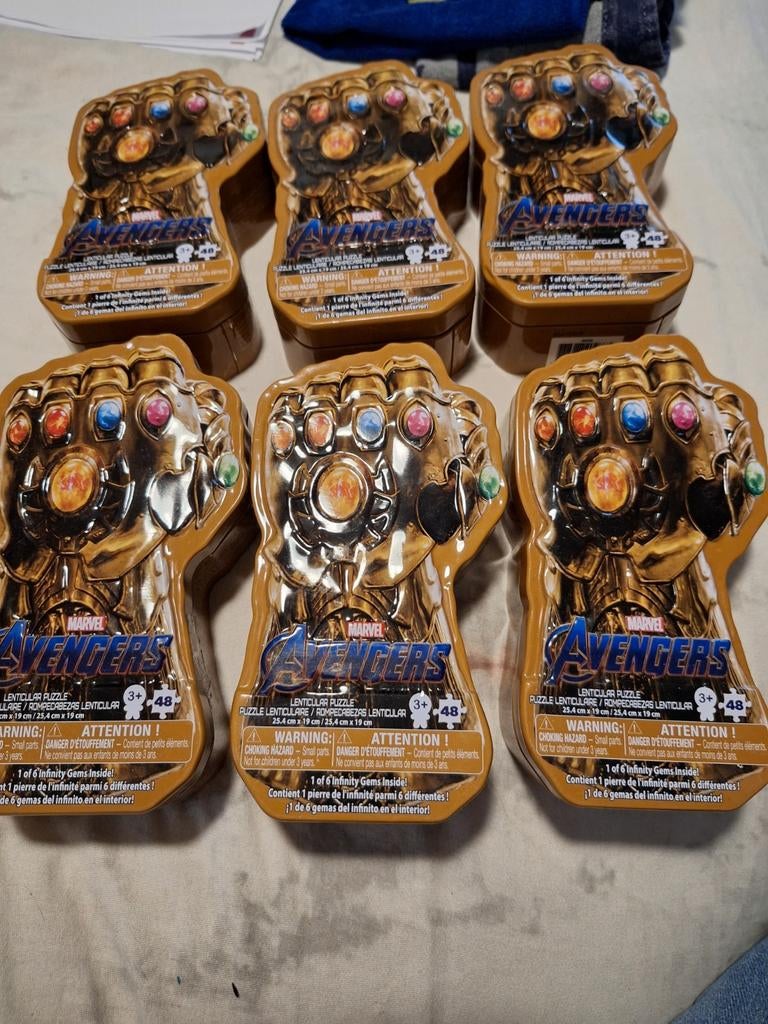 Avengers Lenticular Puzzel in Infinity Gauntlet Blik, Ophalen of Verzenden, 10 tot 50 stukjes, Nieuw, 2 tot 4 jaar