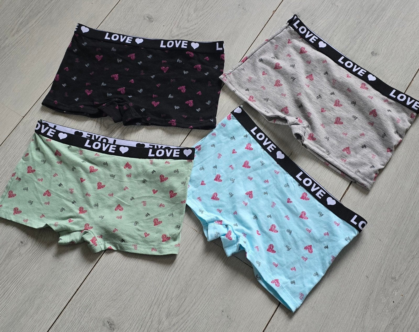 4-pack meisjes boxershorts met hartjesprint maat 158, Ophalen of Verzenden, Nieuw, Siete Rosa, Meisje