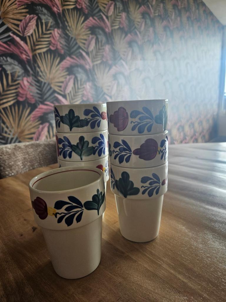 Boerenbond melk mokken, Huis en Inrichting, Keuken | Servies, Ophalen of Verzenden, Zo goed als nieuw, Overige stijlen, Kop(pen) en/of Schotel(s)