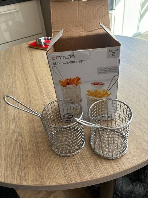 Fritesmandjes, Ophalen, Zo goed als nieuw, Glas, Modern