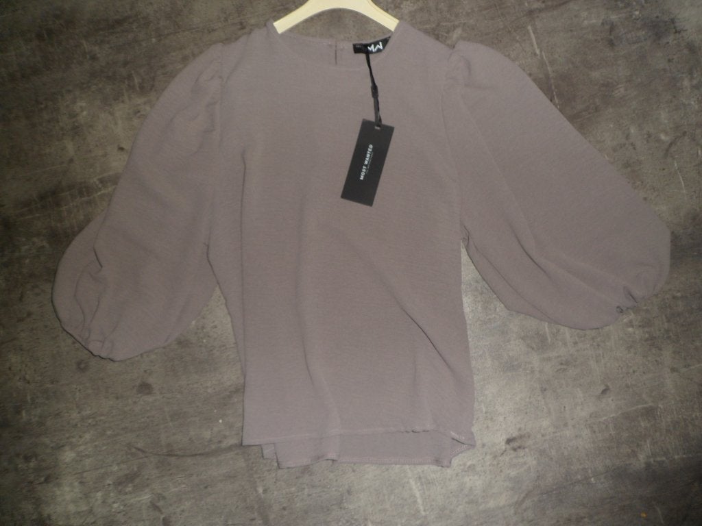 Nieuwe blouse, top, met pofmouw Stone, merk Most Wanted, Maat 38/40 (M), Verzenden, Beige, Nieuw