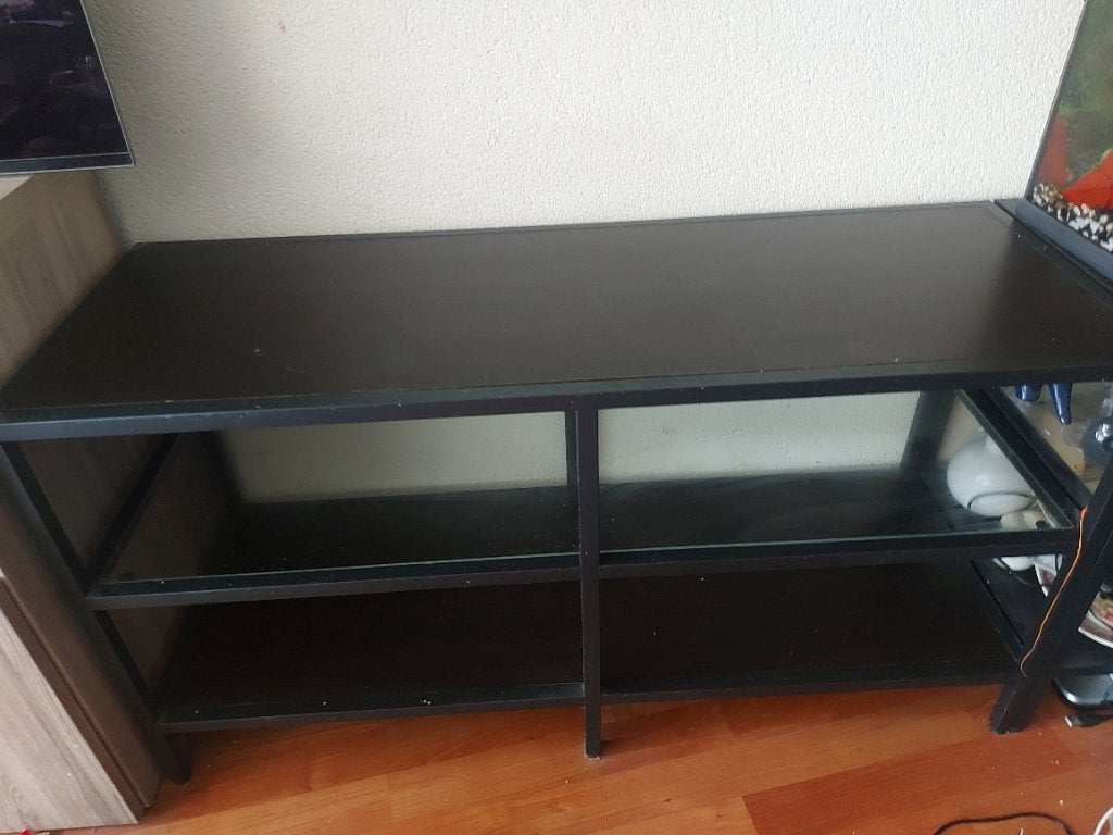 Sidetafel metaal en glas evt 2, Huis en Inrichting, Tafels | Sidetables, Ophalen, 50 tot 100 cm, Zo goed als nieuw, Glas