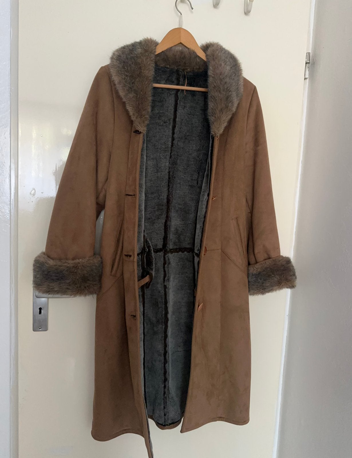 Prachtige Vintage M.C.S. Pelle Echt Suède Lammy Coat / Jas, Kleding | Dames, Ophalen of Verzenden
