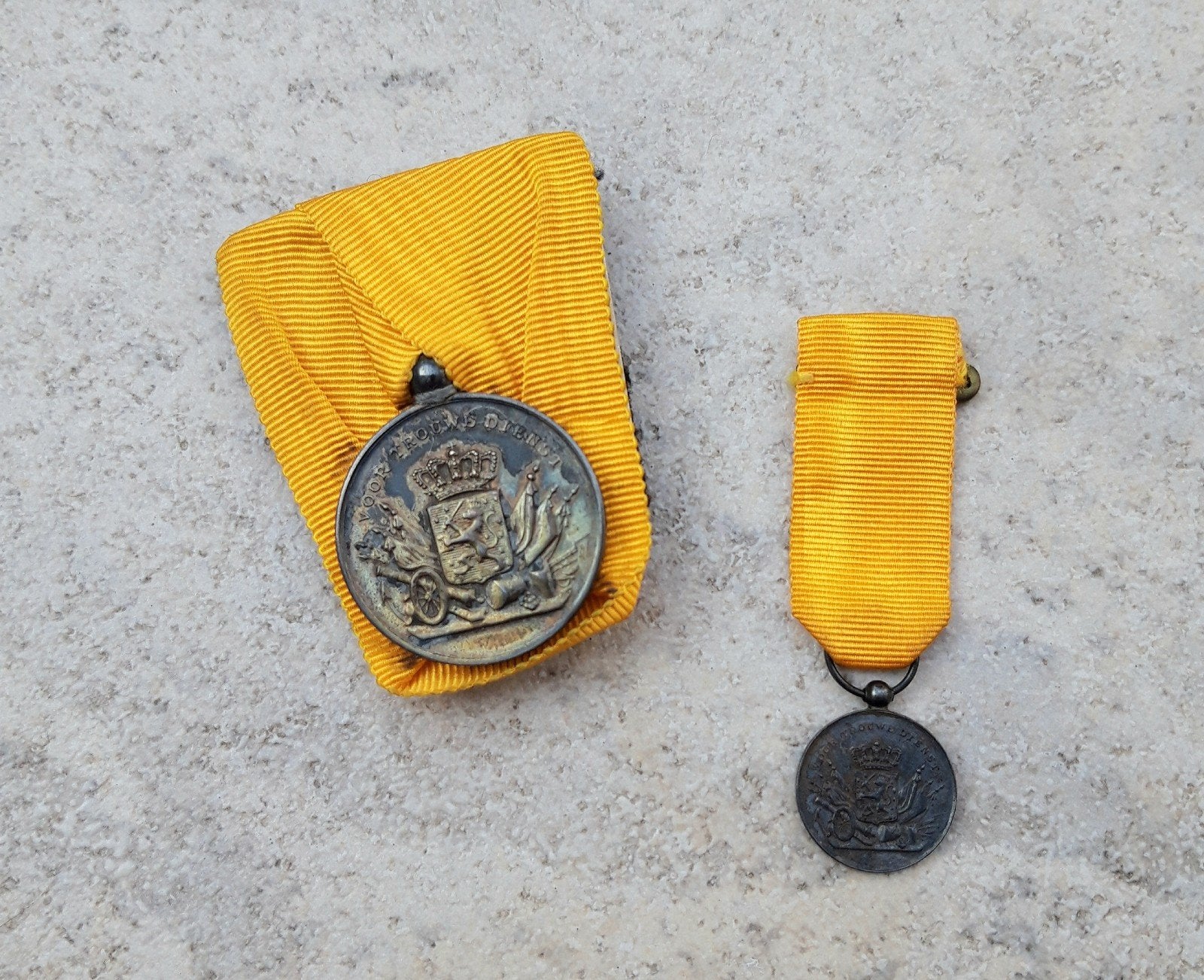 Medaille met miniatuur, 24 jaarTrouwe dienst onderofficier, Verzamelen, Verzenden, Landmacht, Nederland, Lintje, Medaille of Wings