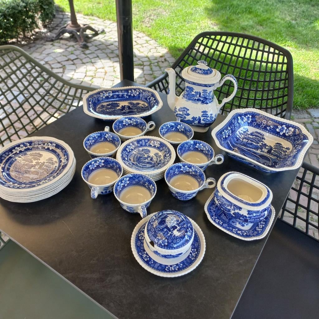 Copeland Spode  tower servies blauw, Antiek en Kunst, Ophalen of Verzenden