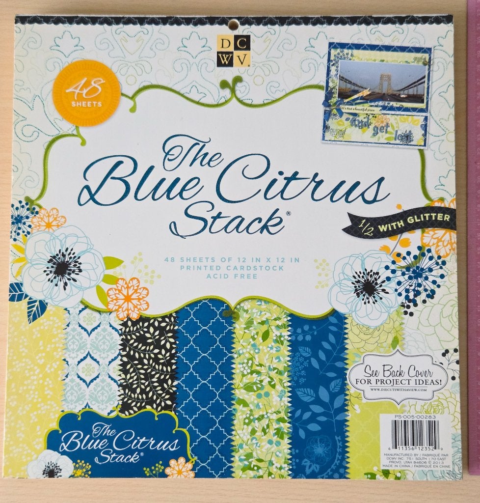 DCWV The Blue Citrus Stack paper pad, Ophalen of Verzenden, Nieuw, Papier of Karton, Overige merken