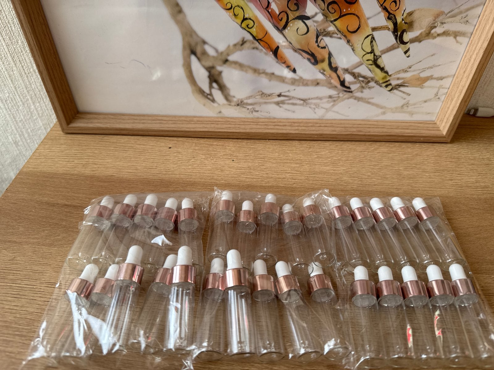 Set van 30 lege pipetflesjes met roségouden dop, Ophalen of Verzenden, Nieuw