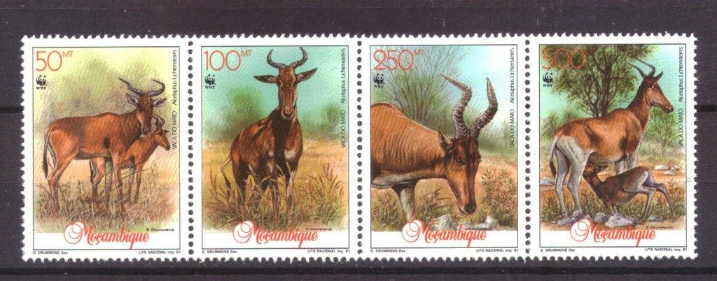 Mozambique 1231 t/m 1234 Postfris! WWF WNF (1991)