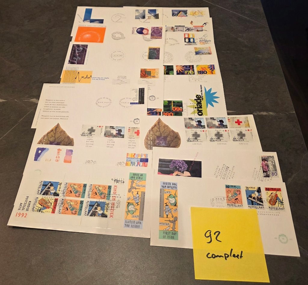 Speciale 1e dag Enveloppen (NL postzegels jaargang 1992), Postzegels en Munten, Postzegels | Eerstedagenveloppen, Ophalen of Verzenden