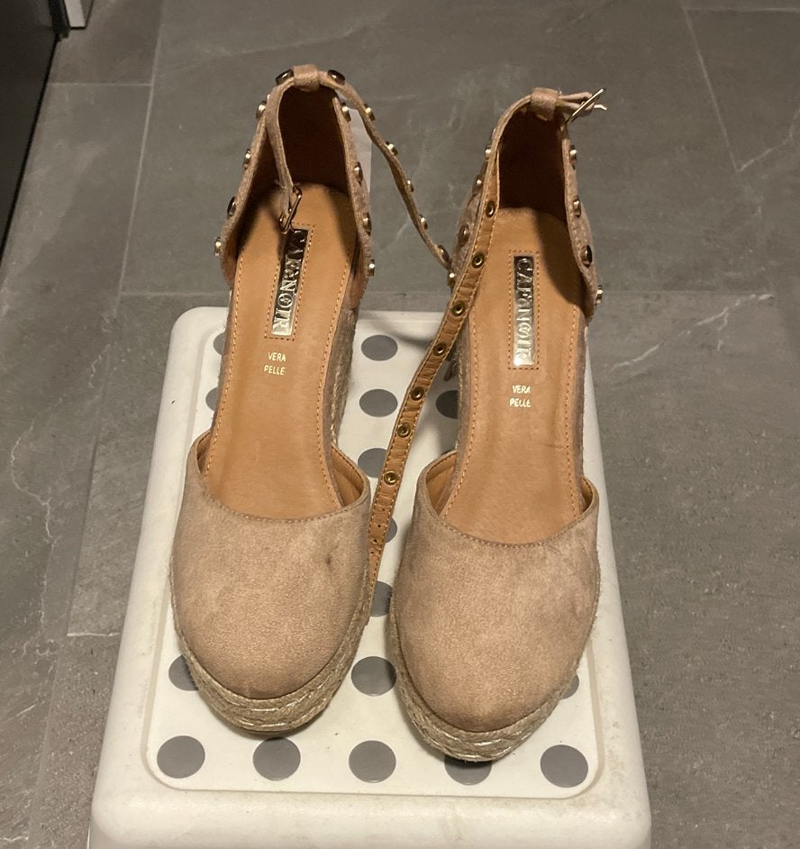 Cafe Noir Espadrille Wedges - Maat 40 NIEUW! Met kaartje, Kleding | Dames, Beige, Nieuw, Ophalen of Verzenden, Espadrilles of Moccasins