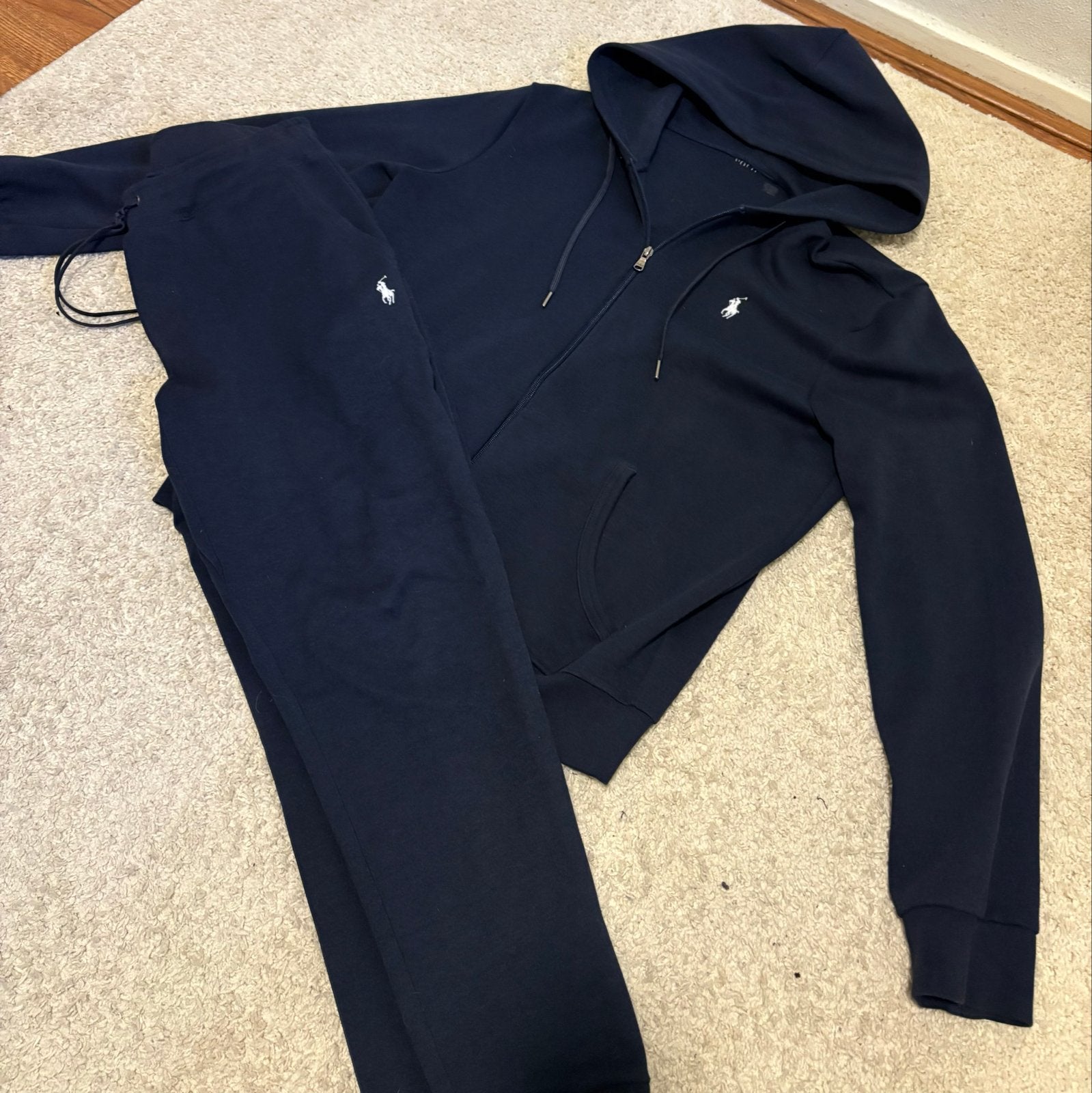 Ralph Lauren Trainingspak - Broek S, Vest M, Kleding | Heren, Ophalen of Verzenden, Zo goed als nieuw, Overige maten, Blauw