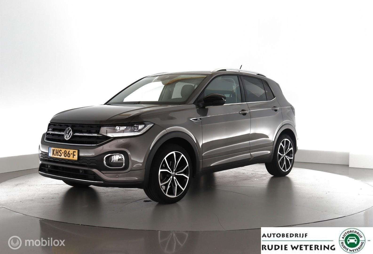 Volkswagen T-Cross 1.0 TSI Automaat R-Line led|cam|stoelverw, Auto's, T-Cross, Euro 6, Met garantie (alle), Leder en Stof