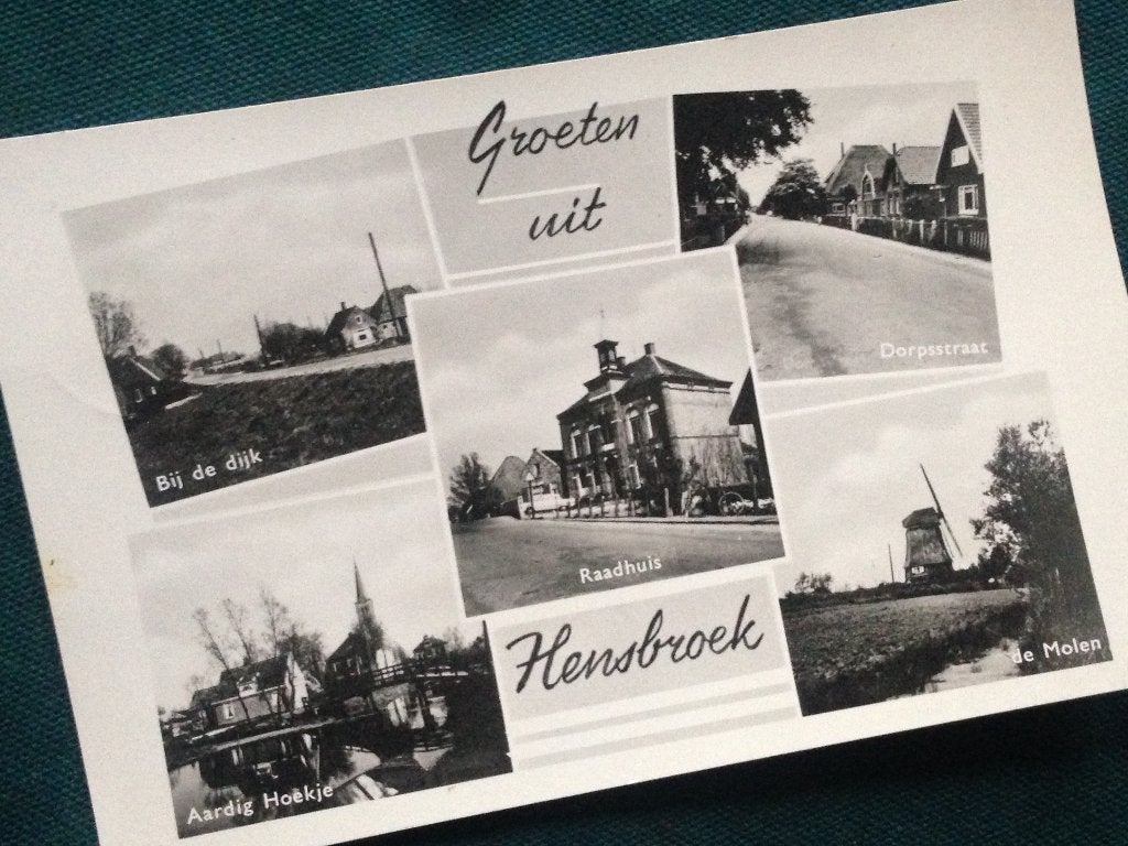 Ansichtkaart van Hensbroek in jaren zestig, Ophalen of Verzenden, 1940 tot 1960, Gelopen, Noord-Holland