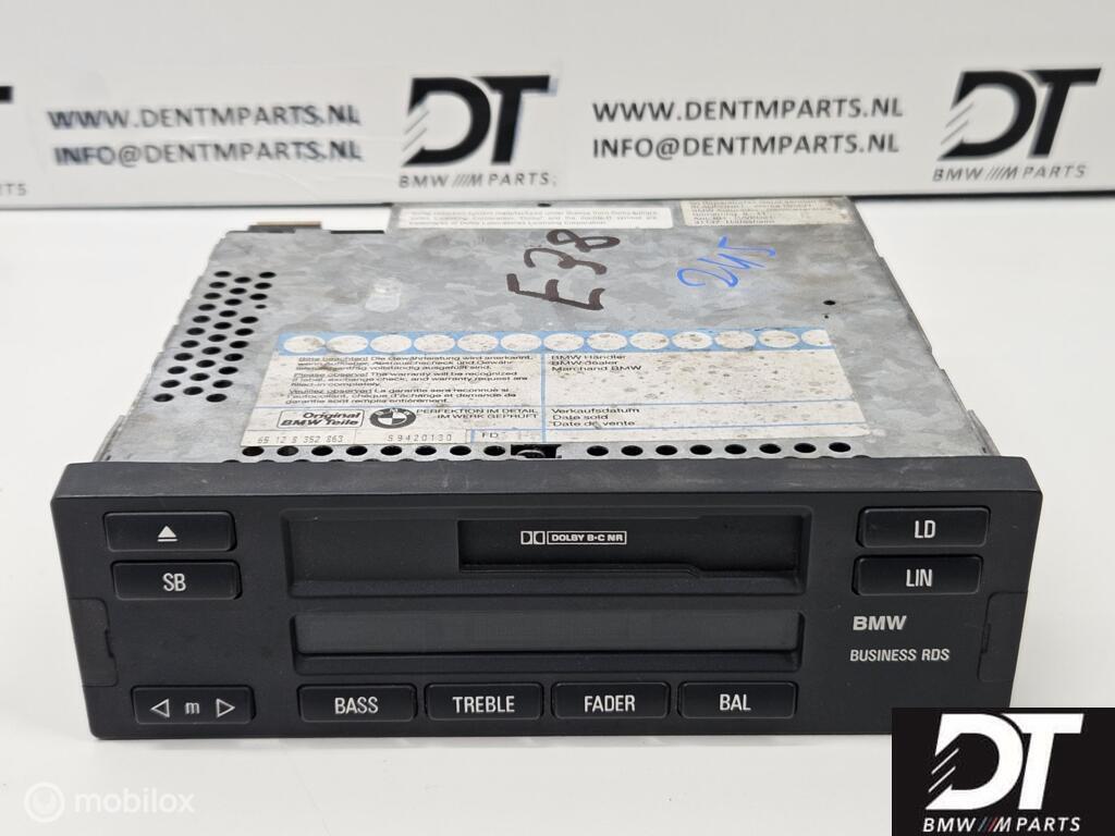Radio BMW Business RDS 7-serie E38 65128352863, Gebruikt, Ophalen of Verzenden, BMW, BMW