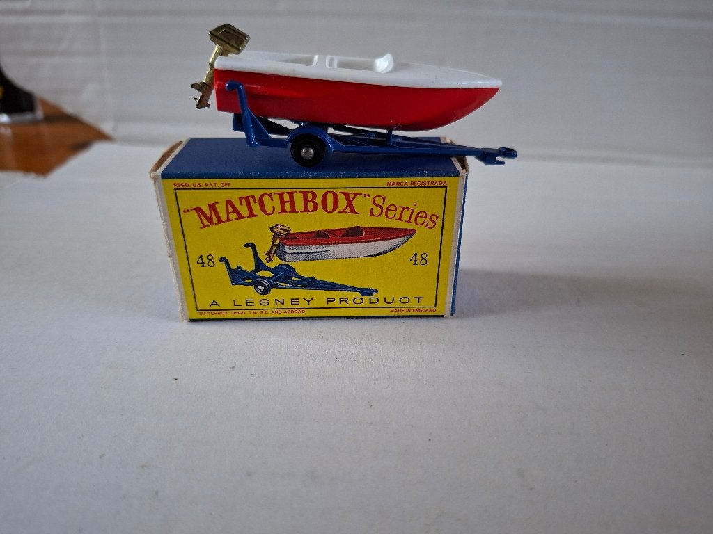 Matchbox Lesney  48 B sportsboat in D box, Verzenden, Zo goed als nieuw, Overige typen
