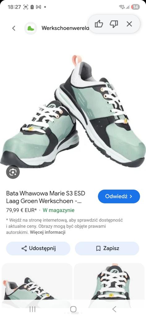 Werkschoenen  Bata Maat 35, Ophalen, Zo goed als nieuw, Sneakers of Gympen