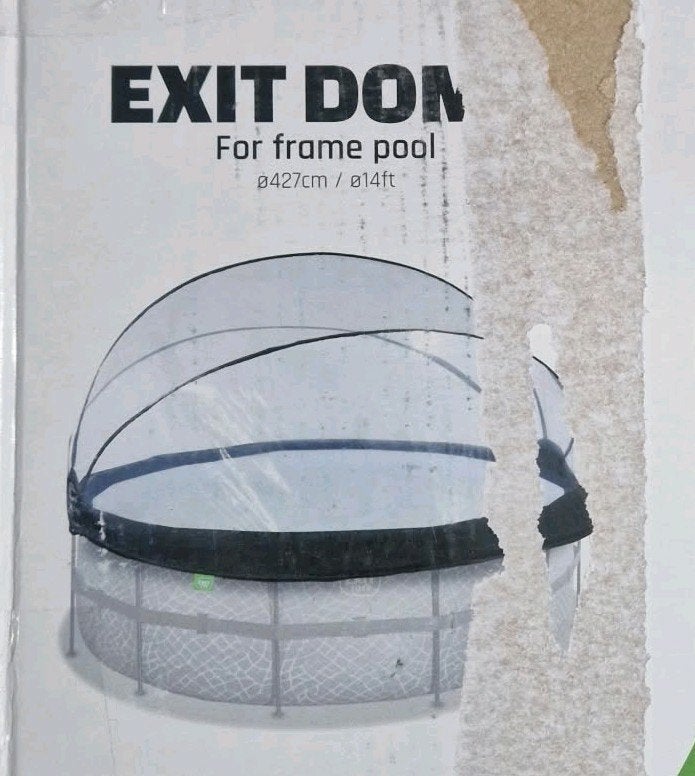 EXIT Dome voor frame zwembad Ø427cm, Tuin en Terras, Ophalen, Minder dan 80 cm, Overige typen, Rond
