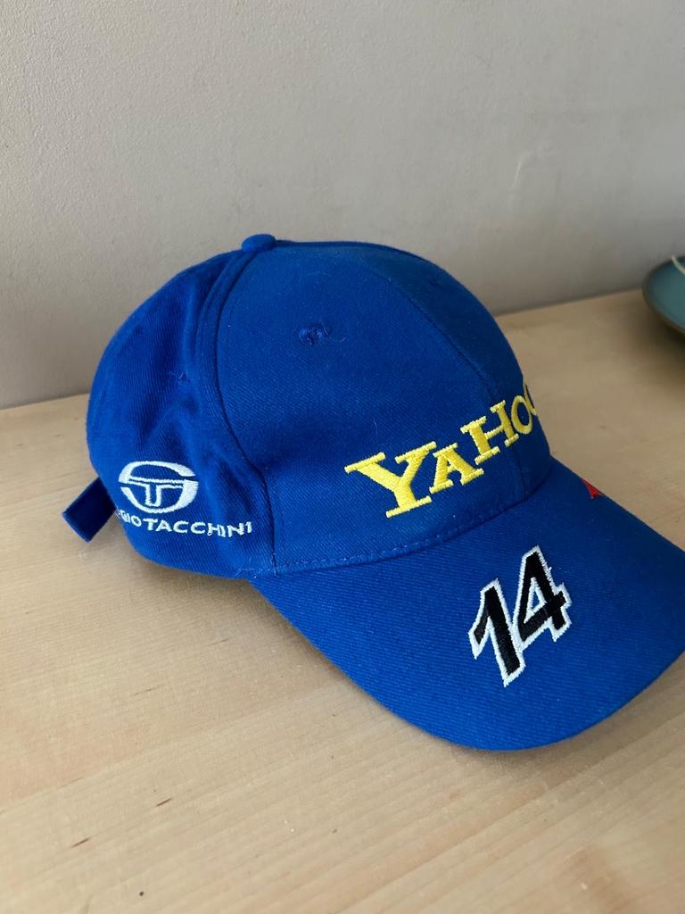 Blauwe Formule1 Tacchini pet, Ophalen of Verzenden, Gedragen, One size fits all, Pet