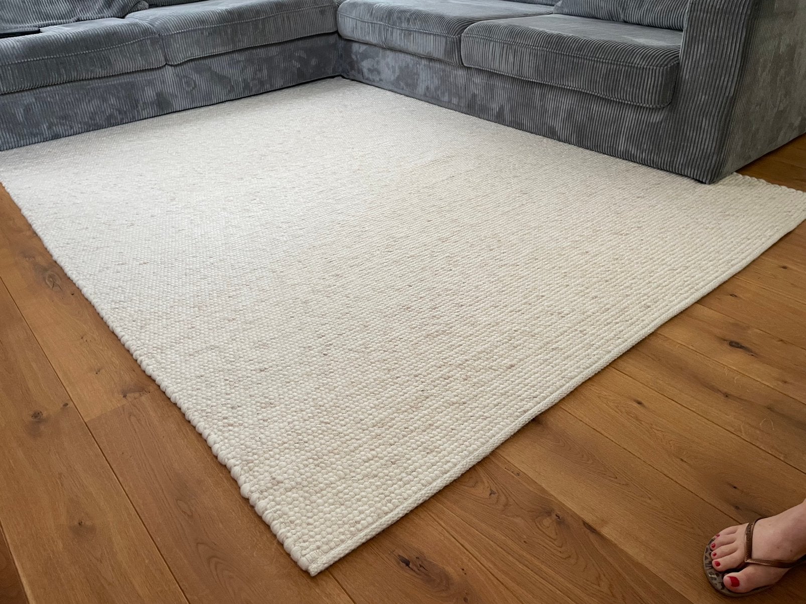 Nagenoeg nieuw wollen beige vloerkleed 190x280, Huis en Inrichting, Ophalen, Beige, 150 tot 200 cm, 200 cm of meer