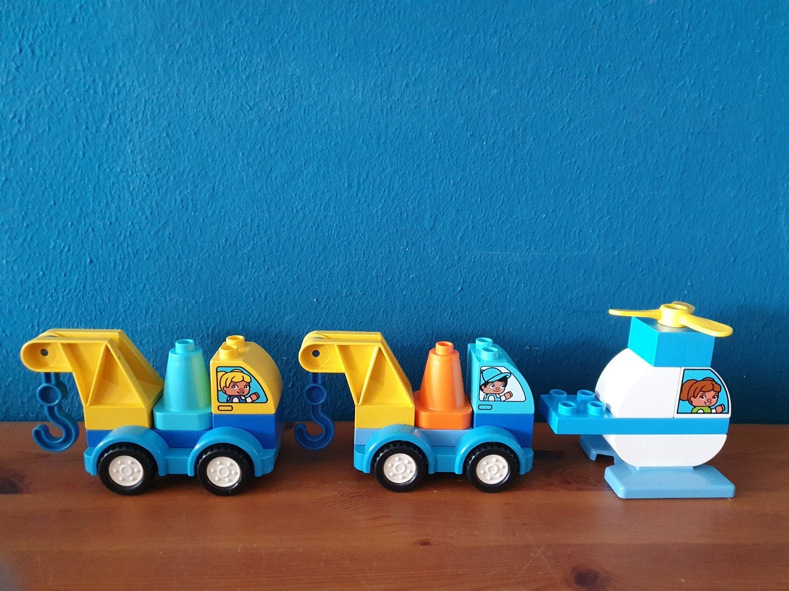 Duplo creatieve voertuigen takel sleepwagen helikopter, Ophalen of Verzenden, Zo goed als nieuw, Duplo
