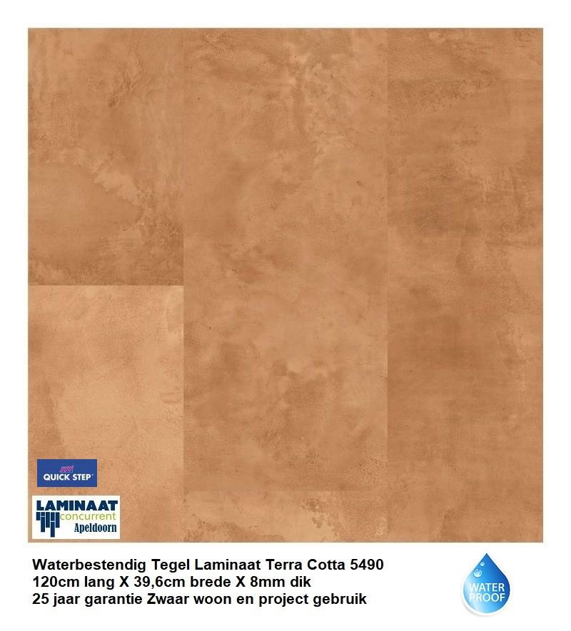 Waterbestendig Grote Tegel Laminaat Terra Cotta 120cm X 40cm