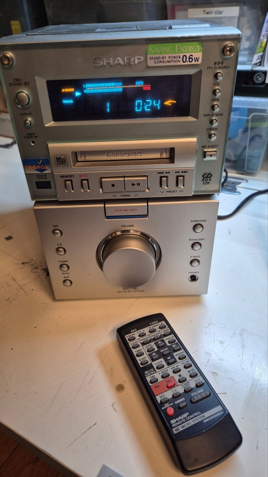 sharp minidisc recorder set, Audio, Tv en Foto, Stereo-sets, Ophalen, Sharp