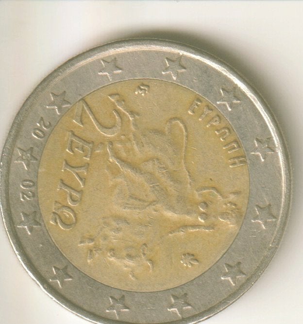 2 euro 2002 s griekenland, Postzegels en Munten, Verzenden, Griekenland, 2 euro