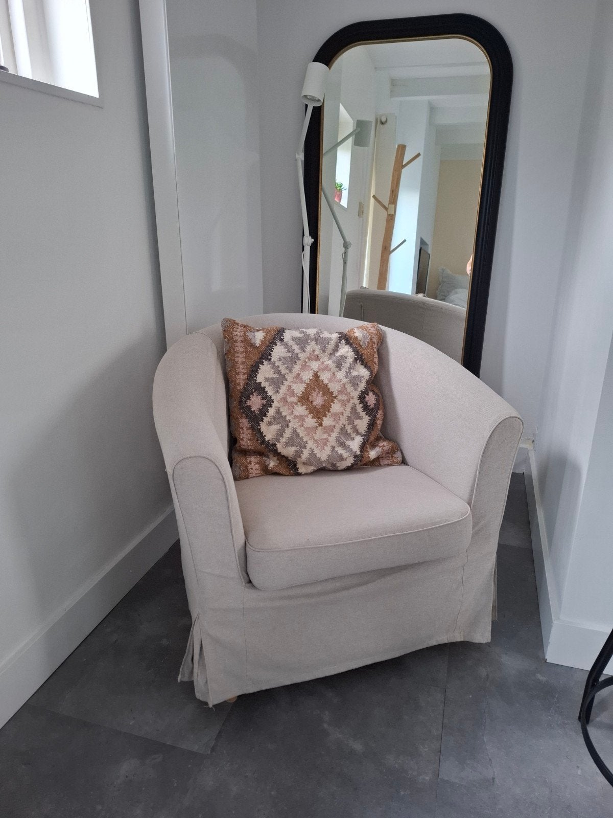 IKEA Tullsta fauteuil - Beige - Goede staat, Ophalen, Zo goed als nieuw, Stof, Landelijk, brocante