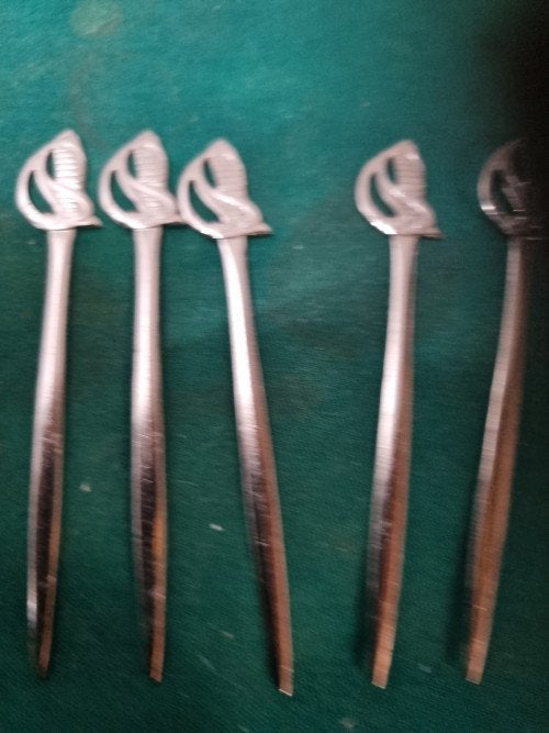 prikkers zwaarden 10 stuks vintage, Huis en Inrichting, Ophalen of Verzenden, 'T Olde Gre-j, Info@toldegrej.nl, Endepoelstraat 20f Didam