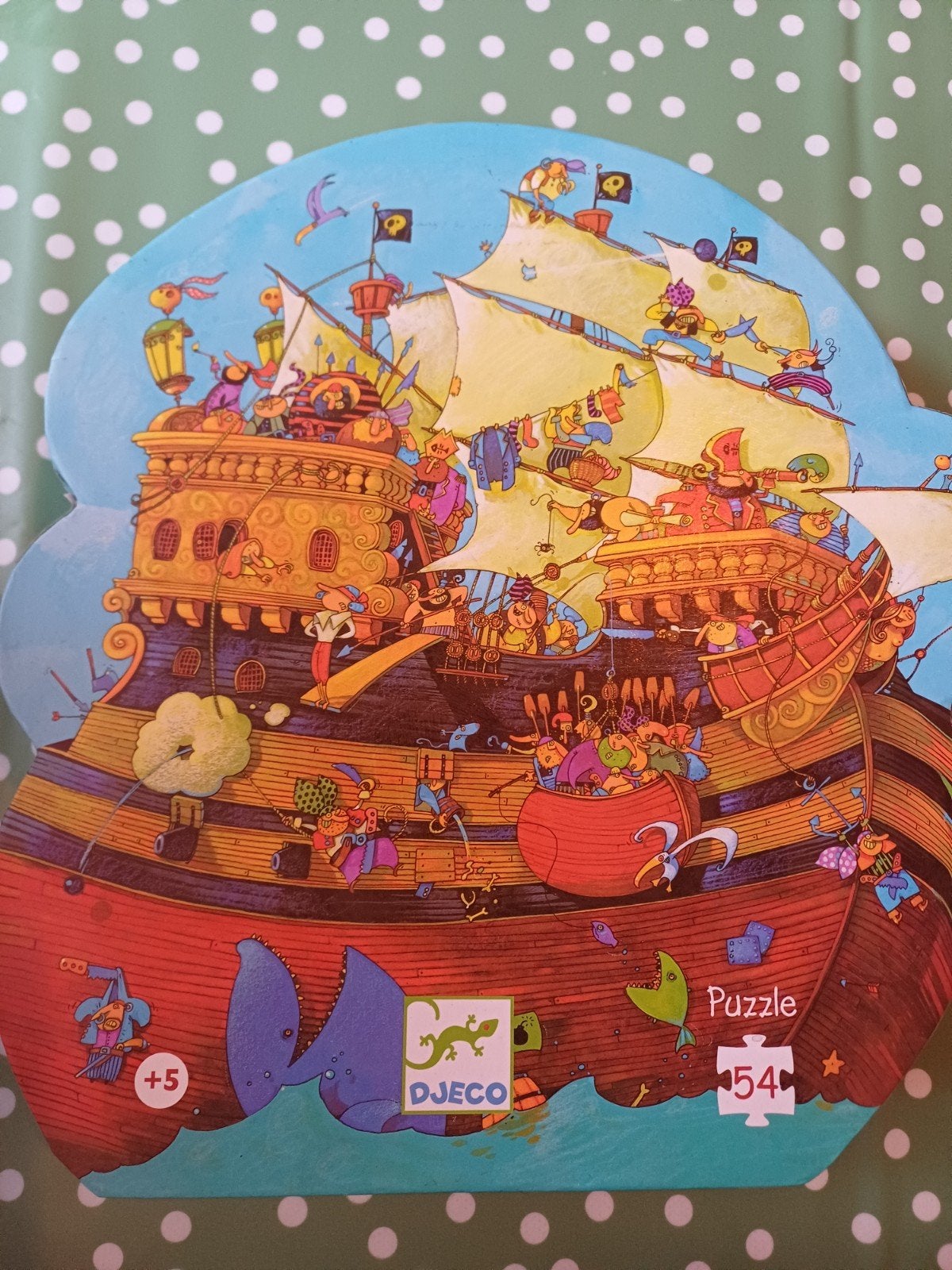Djeco puzzel 'Le bateau de Barbarousse' 54 stukjes, Ophalen, Meer dan 50 stukjes, Gebruikt, 6 jaar of ouder