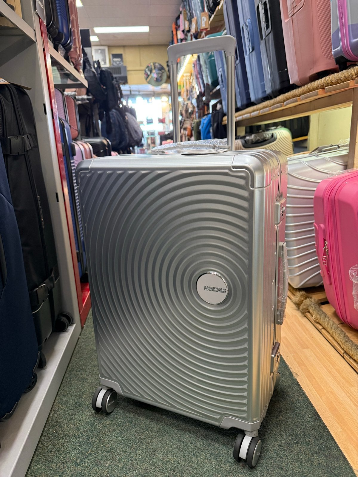 American Tourister Sound Box Alu Zilver 68/25, 60 tot 70 cm, Hard kunststof, Ophalen of Verzenden, Minder dan 35 cm