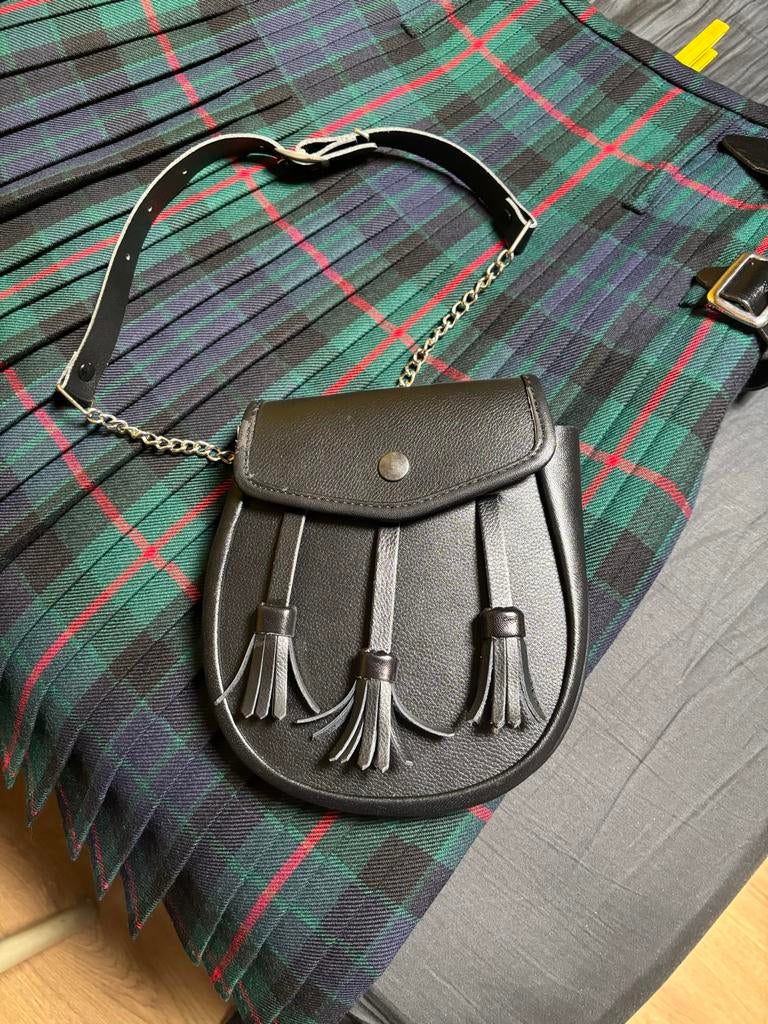 Kilt compleet met sporen, kousen, flosjes, overhemd en info, Ophalen, Zo goed als nieuw