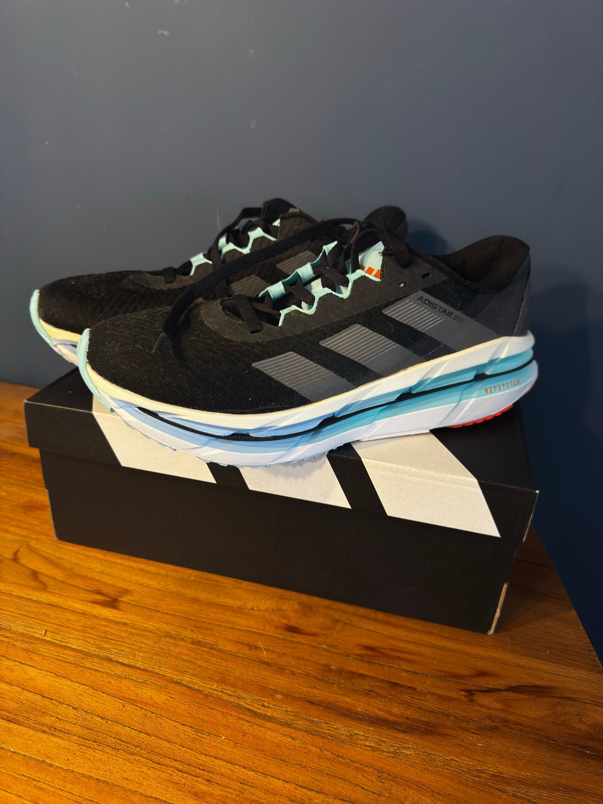 Adidas Adistar hardloopschoenen - 3x gebruikt, Hardloopschoenen, Zo goed als nieuw, Hardlopen, Ophalen