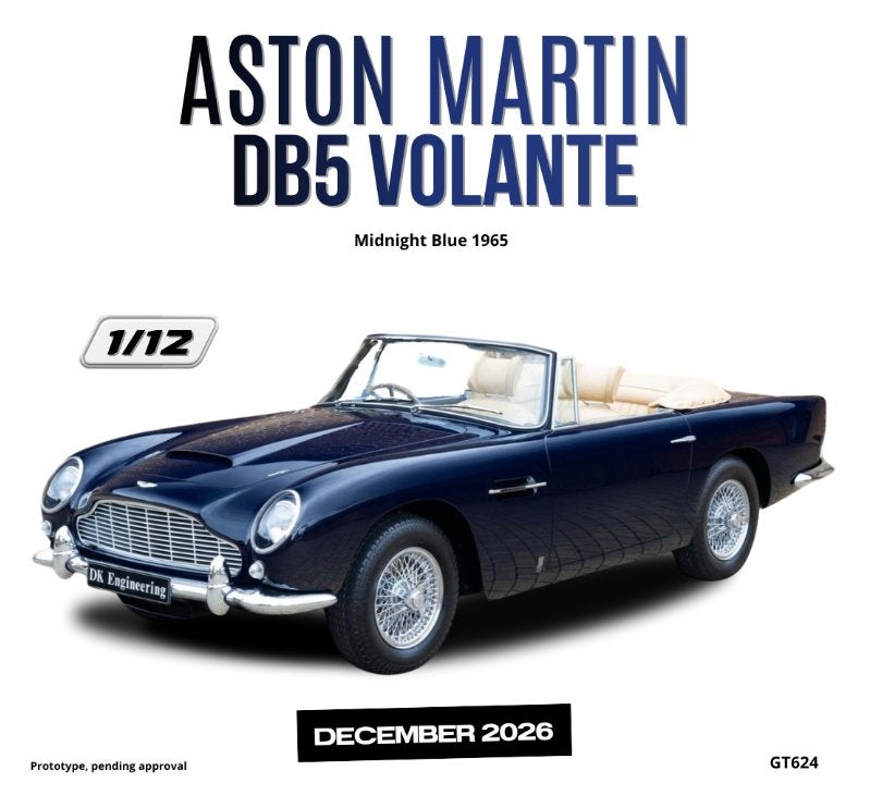 GT Spirit 1:12 Aston Martin DB5 Volante midnight blue 1965, Hobby en Vrije tijd, Modelauto's | 1:5 tot 1:12, -, Nieuw, Ophalen of Verzenden