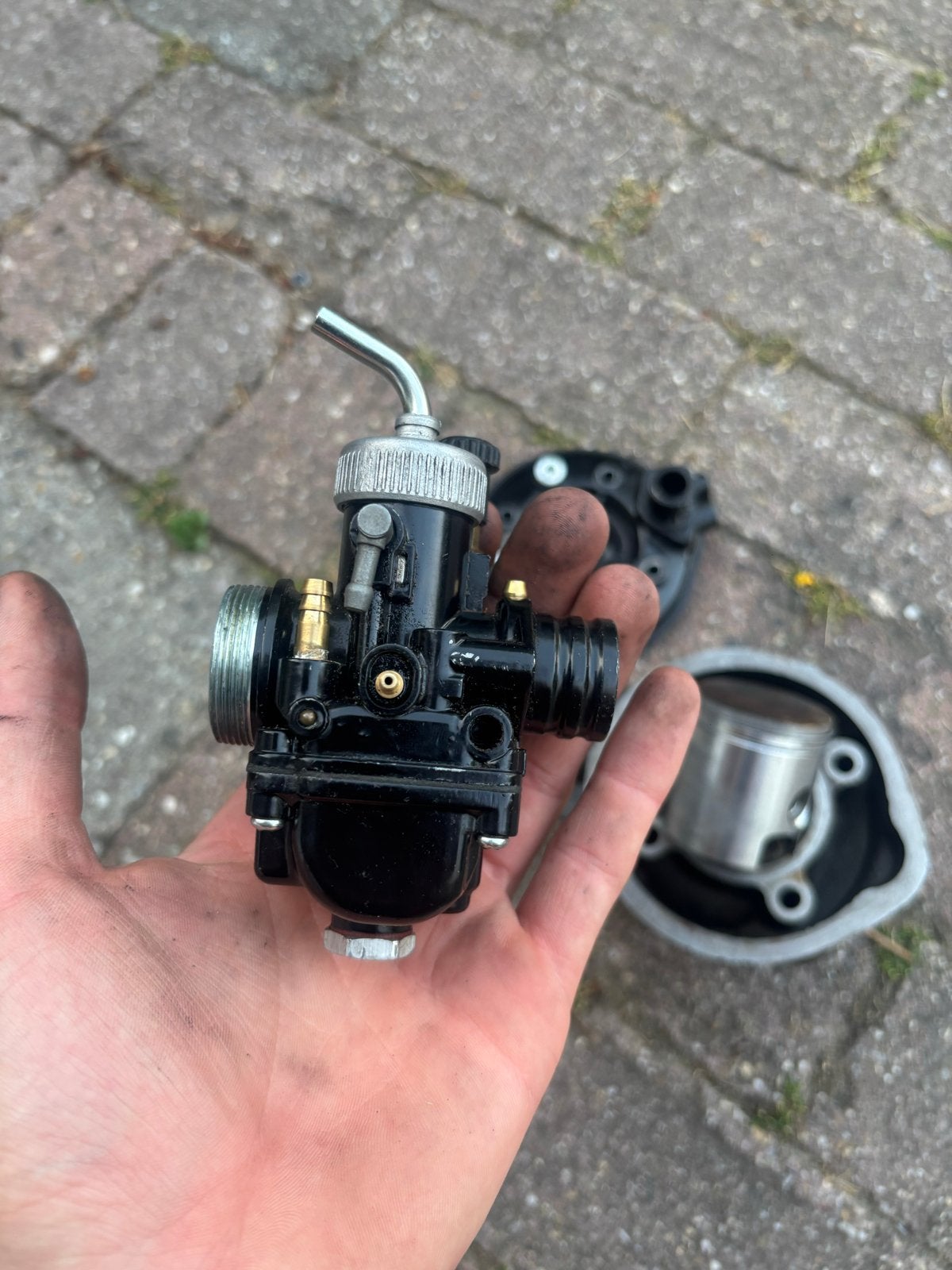 70cc AM6 LC Cilinderkit met Carburateur en Pakkingen, Fietsen en Brommers, Brommeronderdelen | Algemeen, Ophalen of Verzenden