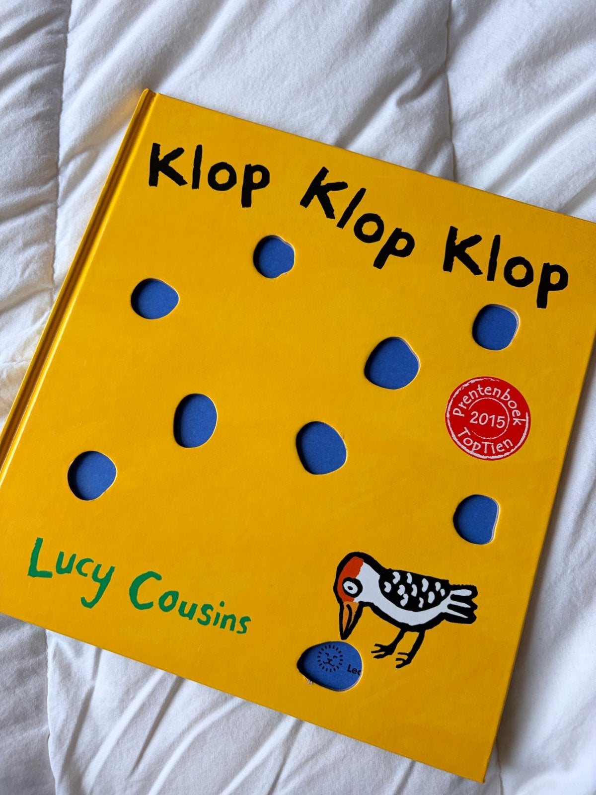 Klop Klop Klop - Lucy Cousins (Prentenboek 2015 TopTien), Boeken, Jongen of Meisje, Ophalen of Verzenden, Zo goed als nieuw, Voorleesboek