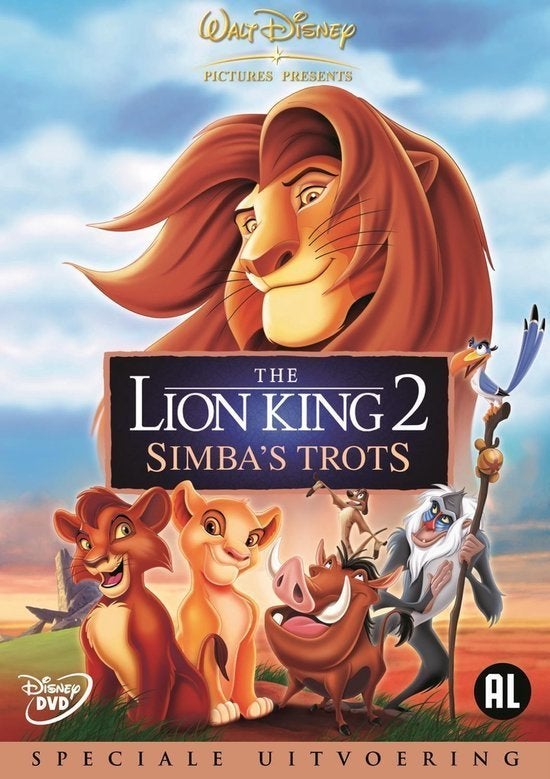DVD: Walt Disney: The Lion King 2: Simba's trots, Cd's en Dvd's, Tekenfilm, Ophalen of Verzenden, Zo goed als nieuw, Alle leeftijden