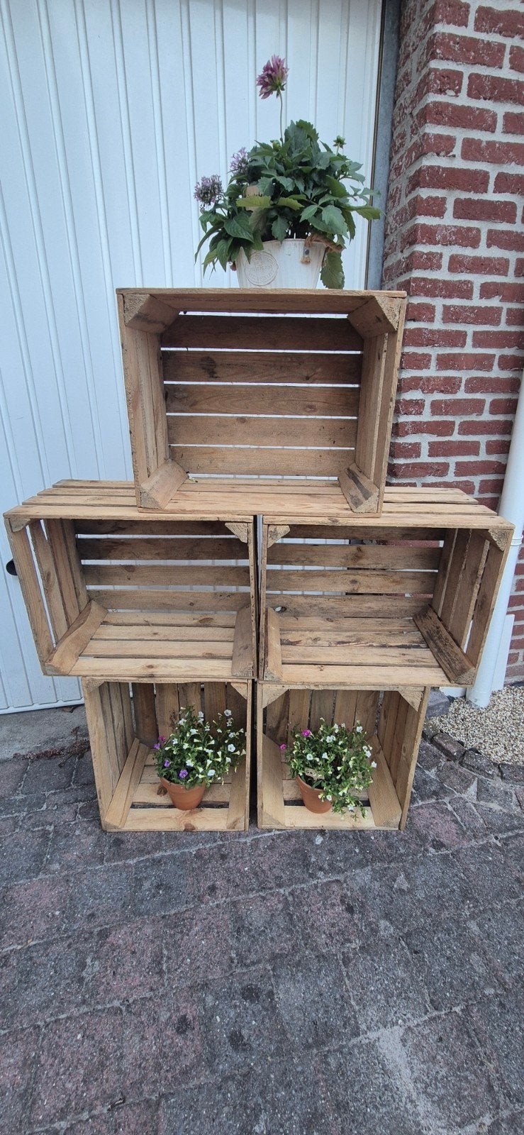 5 houten fruitkistjes in zeer goede staat, Ophalen, Minder dan 50 cm, Zo goed als nieuw, Minder dan 40 cm