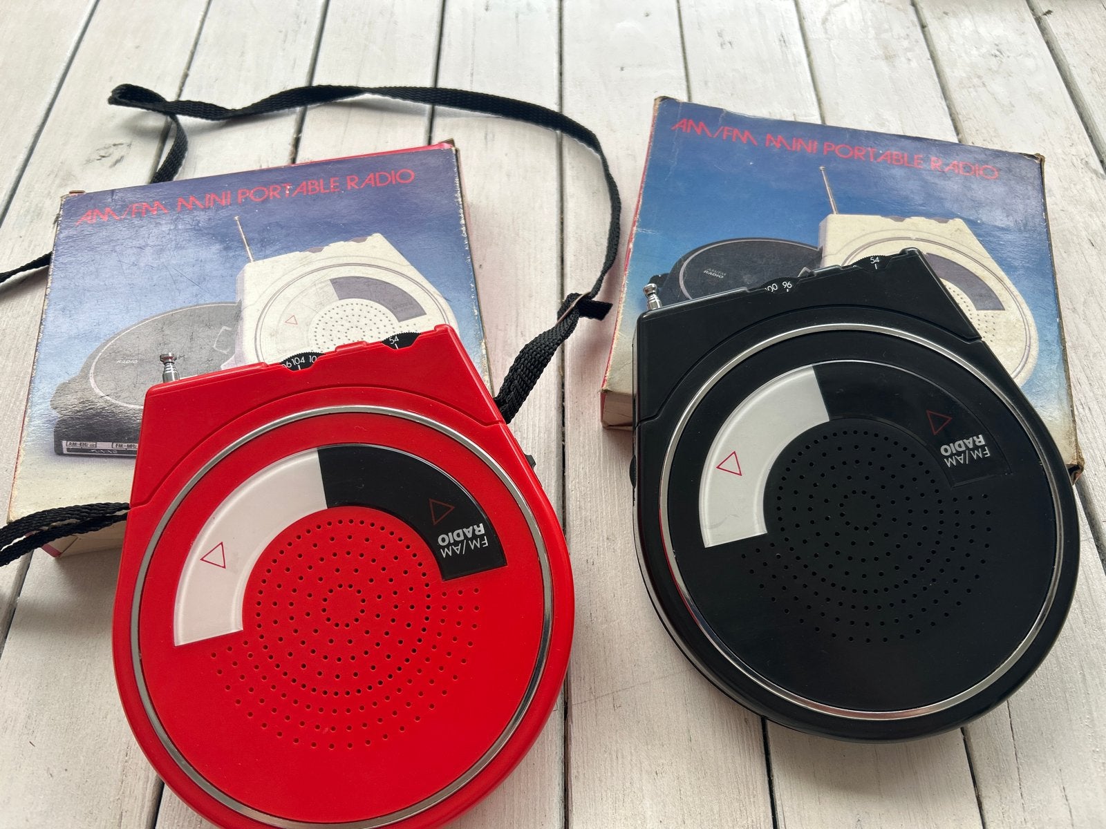 2x Marquant Mini Draagbare AM/FM Radio's - Werkend, Audio, Tv en Foto, Ophalen of Verzenden, Gebruikt, Radio