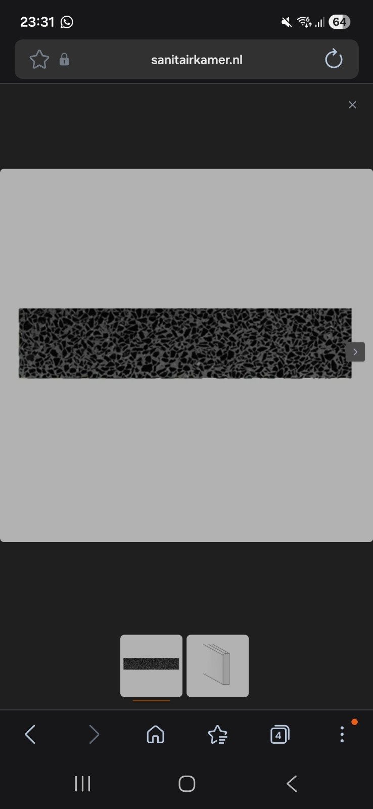 7 stuks Terre d'Azur Granito terrazzo plint Milaan 40x7.5, Ophalen, Overige materialen, Nieuw, Minder dan 100 cm