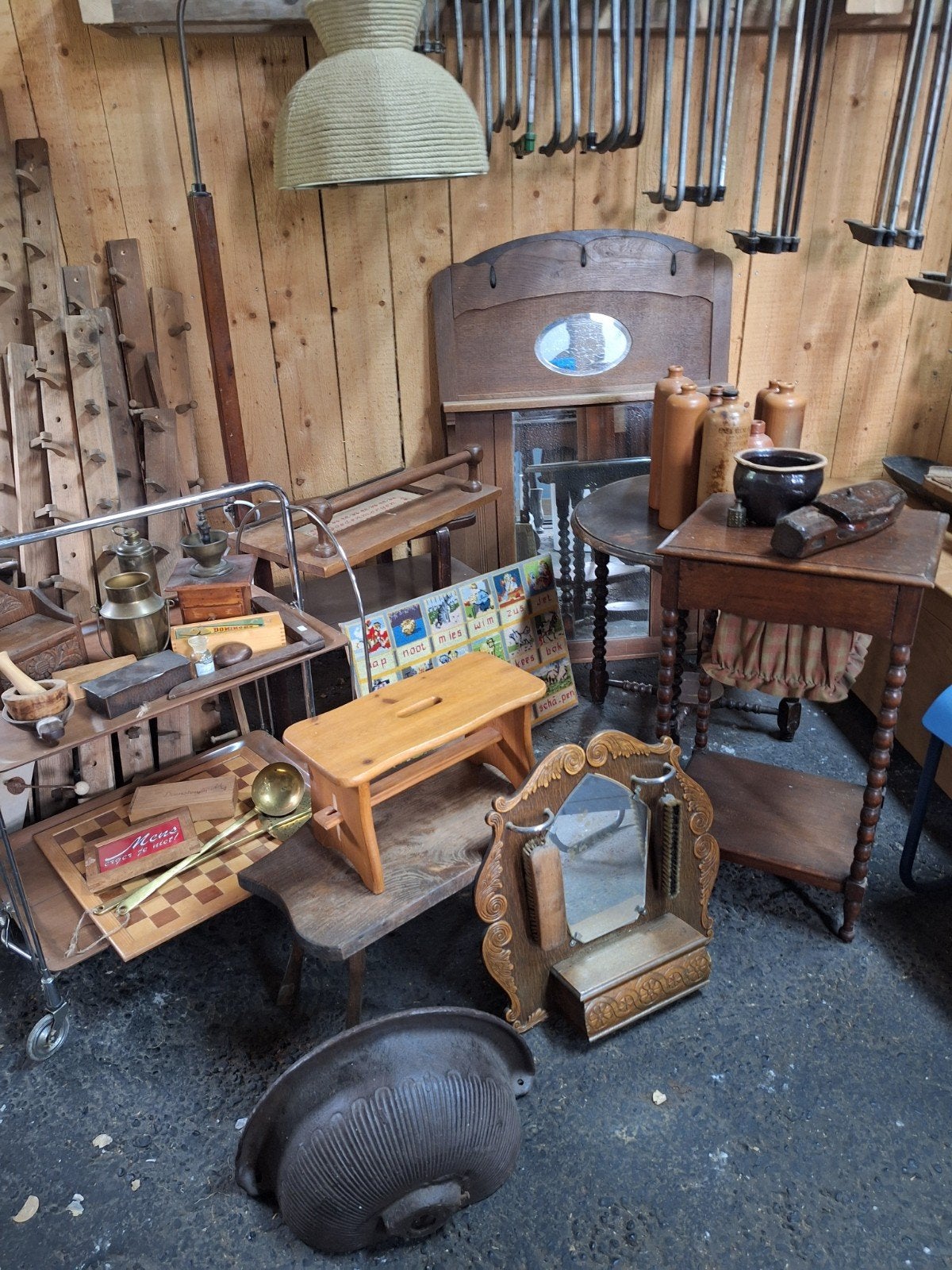 Partij retro vintage art deco meubels en accessoires, Ophalen