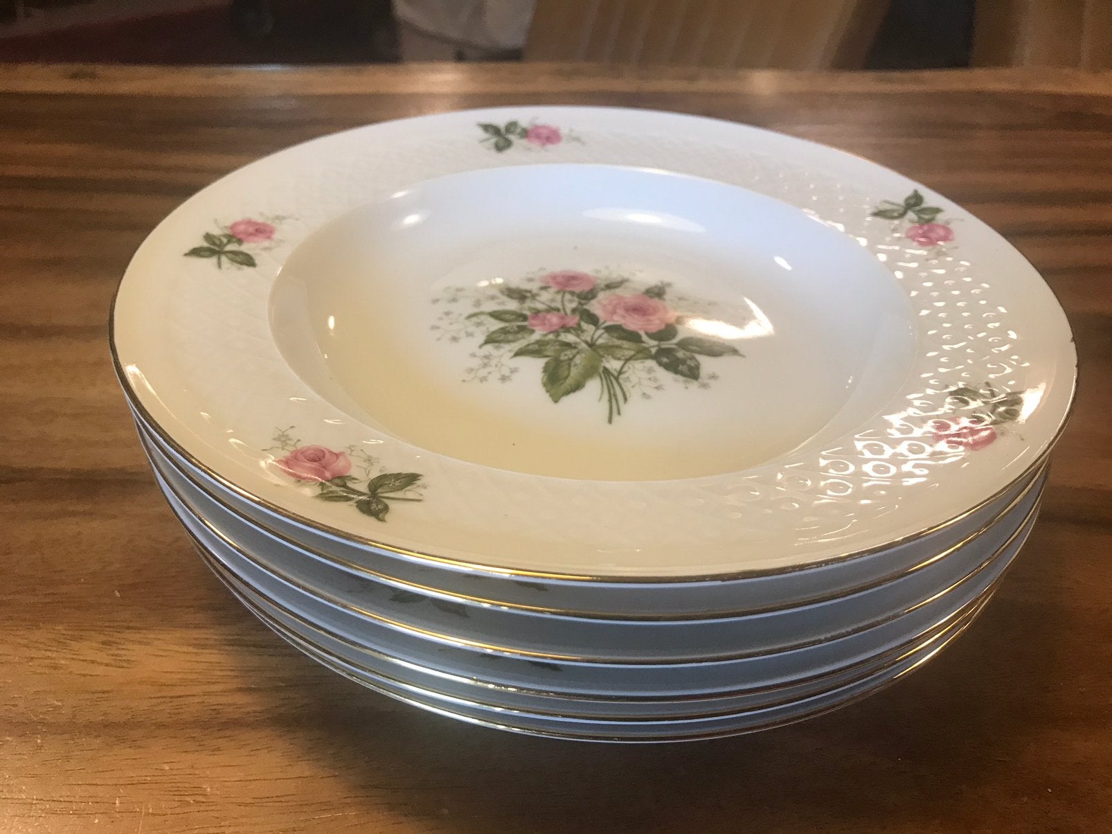 Seltmann Weiden,6 vintage diepe borden,doorsnee 23.5 cm, Ophalen of Verzenden