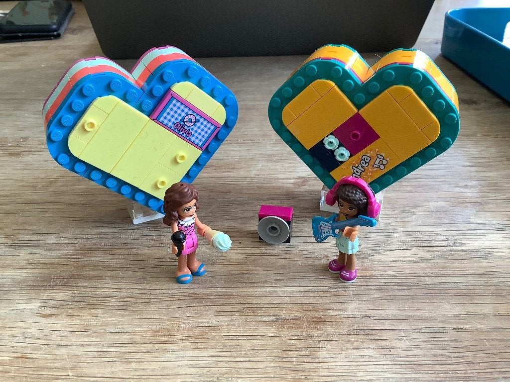 Lego Friends Hartendoosjes Olivia en Andrea (2 sets), Gebruikt, Lego, Friends, Ophalen of Verzenden