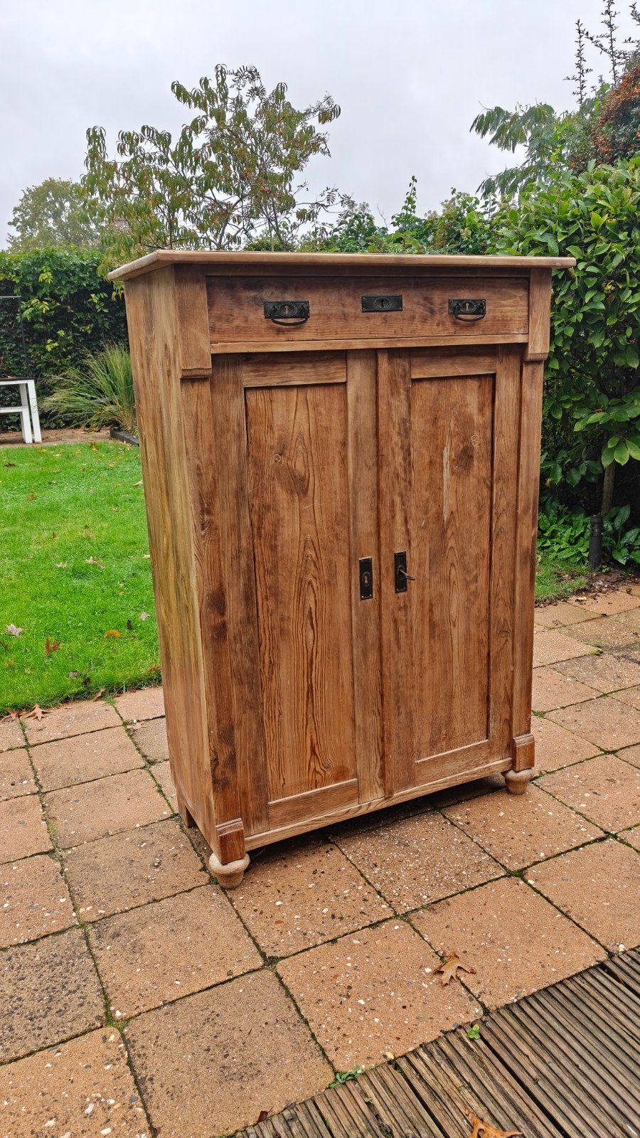 Antieke Meidenkast / Linnenkast - Massief Hout, Ophalen
