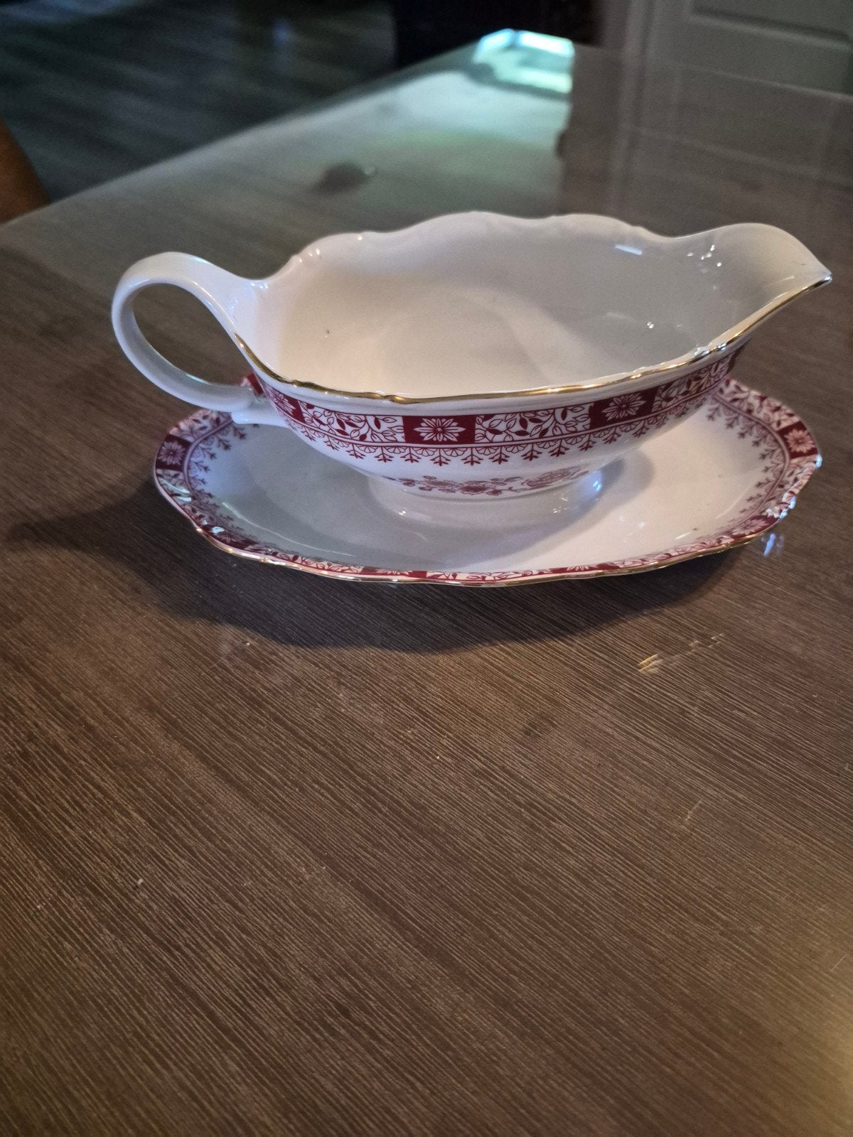 Vintage porseleinen juskom met schotel, Bavaria W. Germany, Antiek en Kunst, Antiek | Porselein, Ophalen