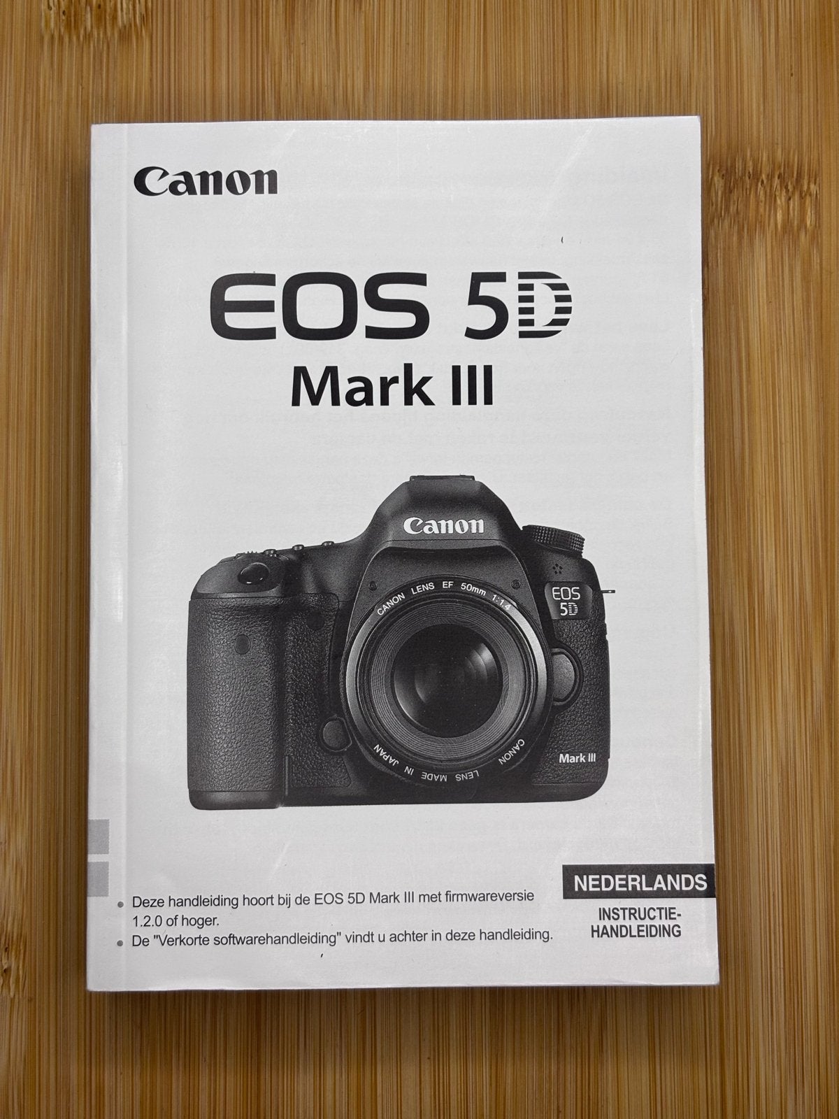 Canon EOS 5D Mark III Handleiding - Nederlands, Ophalen of Verzenden, Canon, Geen optische zoom