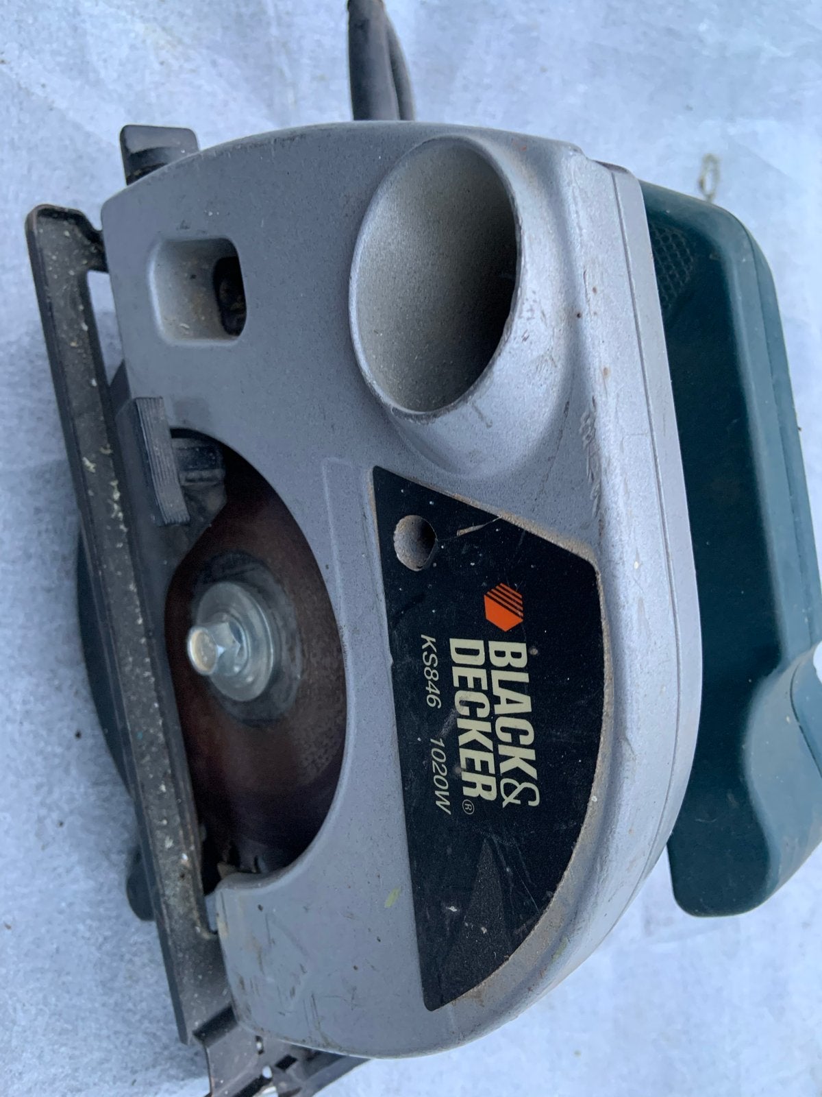 Black & Decker KS846 Cirkelzaag 1020W, Gebruikt, Cirkelzaag, 600 tot 1200 watt, Ophalen of Verzenden
