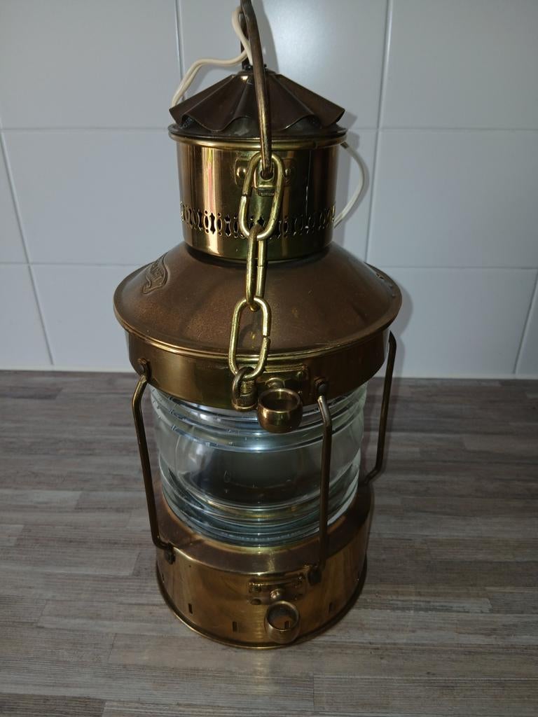 Vintage Messing Scheepslamp / Ankerlicht, Ophalen of Verzenden