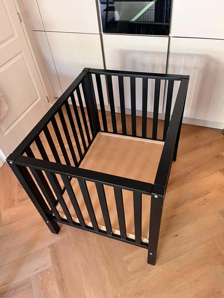 Baby Box zwart inclusief matras en boxkleed 80x100, Ophalen, Gebruikt, Rechthoekig, Boxkleed
