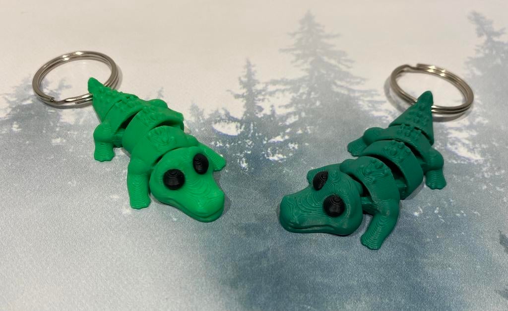 17x krokodil sleutelhanger - uitdeelkadootje - traktatie, Ophalen of Verzenden, Nieuw, Dier of Natuur